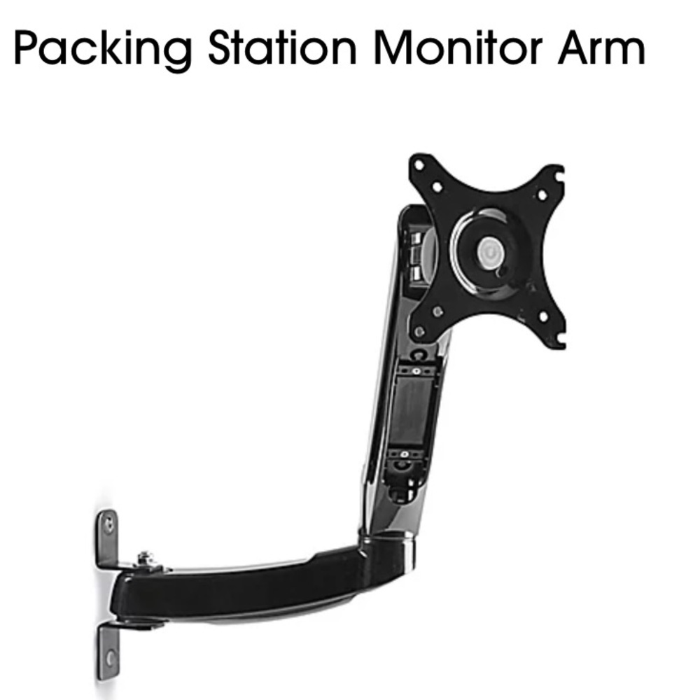 New uline Packing Station Monitor Arm